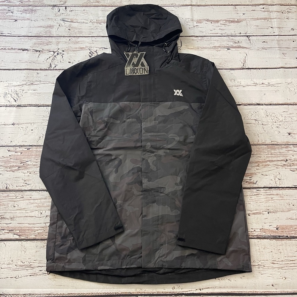 Dixxon Flannel Co Jacket Mens Large Windbreaker Full‎ Zip Hoodie Camo NWT
